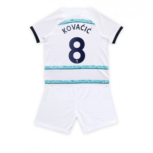 Chelsea Mateo Kovacic #8 Bortedraktsett Barn 2022-23 Kortermet (+ Korte bukser) Chelsea Mateo Kovacic #8 Bortedraktsett Barn 2022-23 Kortermet (+ Korte bukser)